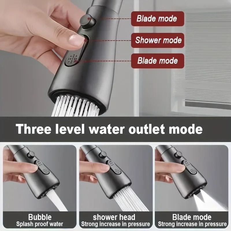 Universal Kitchen Faucet Extender 360 Rotate Splash Filter Aerator Nozzle 7