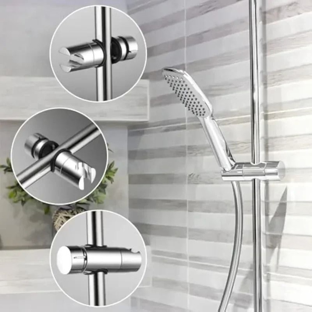 Universal Adjustable Shower Head Holder For 18 To 25mm Shower Rail 6