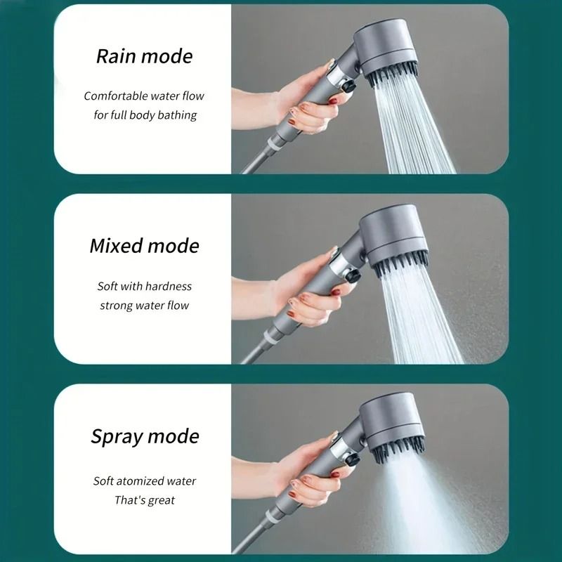 4 Mode High Pressure Shower Head With One Key Stop And Filtered Shower Head Massage Spray 18