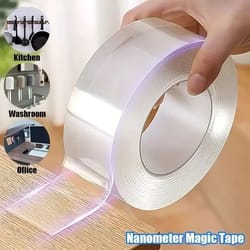 transparent double sided nano tape waterproof reusable mounting tape roll