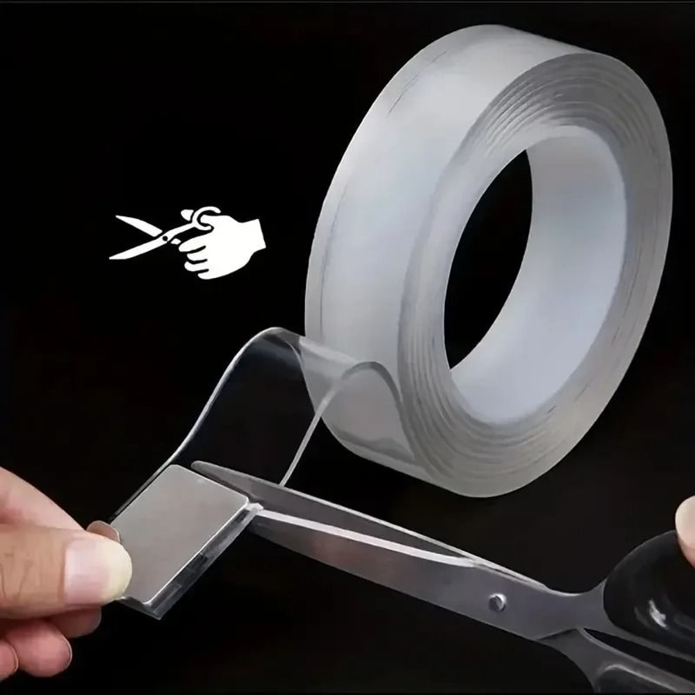 Transparent Double Sided Nano Tape Waterproof Reusable Mounting Tape Roll 4