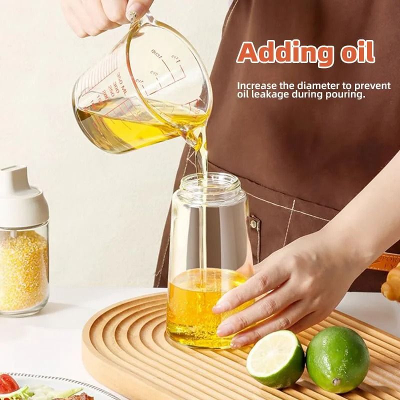 2in1 500ml Oil Sprayer Bottle Kitchen Oil Dispenser For Cooking And BBQ 12