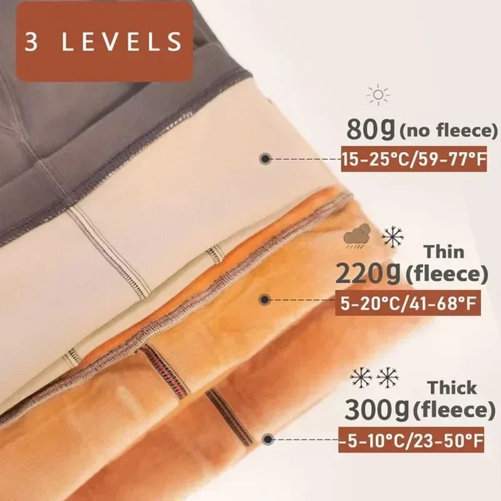 Fleece Lined Fake Translucent Tights Warm Skin Effect Winter Pantyhose 16