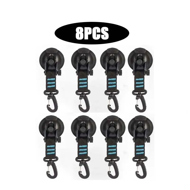 Suction Cup Anchor Hooks Car Awning Suction Anchors Camping Tarp Tie Down Set 18