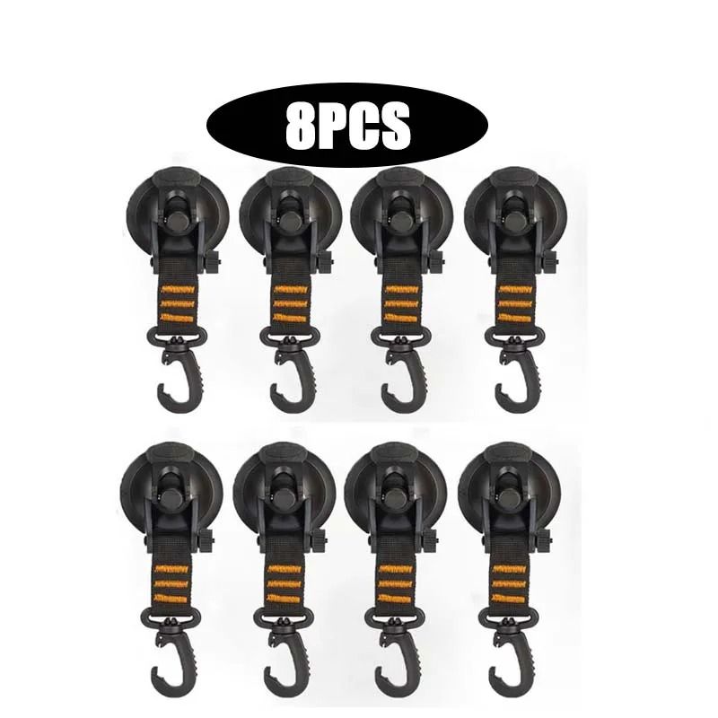 Suction Cup Anchor Hooks Car Awning Suction Anchors Camping Tarp Tie Down Set 16