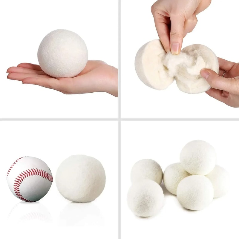 Wool Dryer Balls Reusable Laundry Softener Balls 5cm Dryer Ball Set 6
