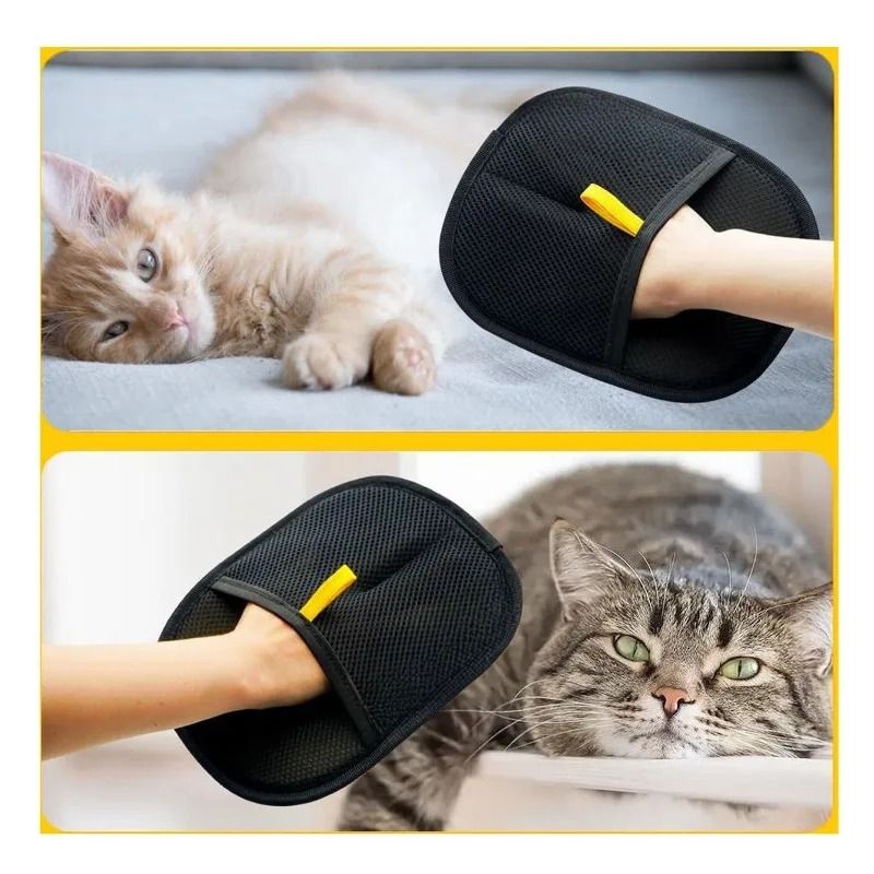 Pet Hair Remover Glove Cat Hair Remover Brush Double Sided Fur Cleaning Tool 0