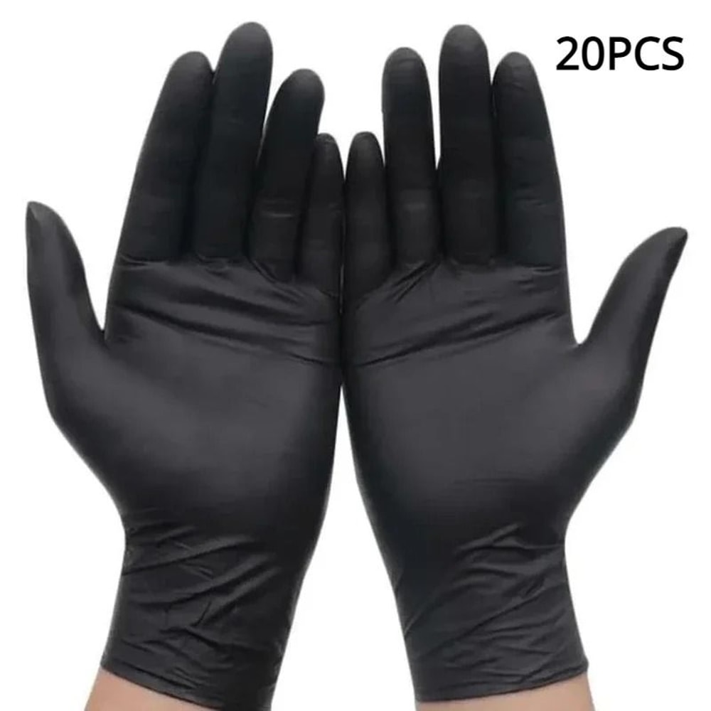 Black Nitrile Gloves Disposable Latex Free Waterproof Food Prep Cleaning Gloves 1