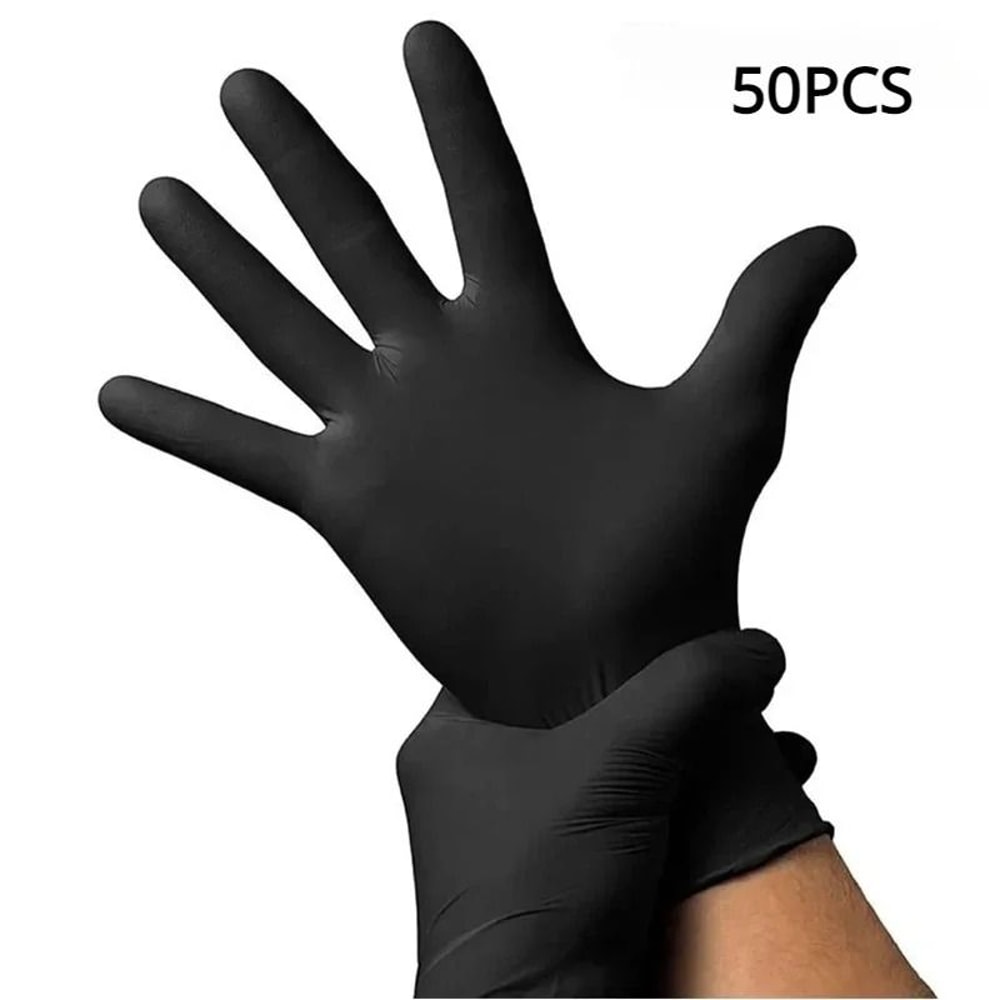 Black Nitrile Gloves Disposable Latex Free Waterproof Food Prep Cleaning Gloves 2