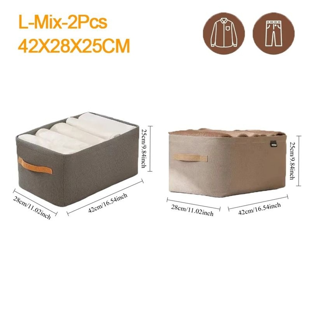 Clothes Storage Bag Foldable Storage Organizer Portable Wardrobe Organizer Box 13