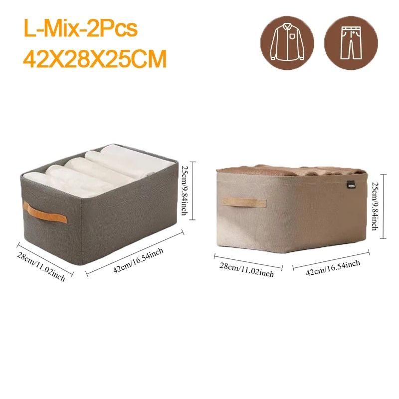 Clothes Storage Bag Foldable Storage Organizer Portable Wardrobe Organizer Box 13