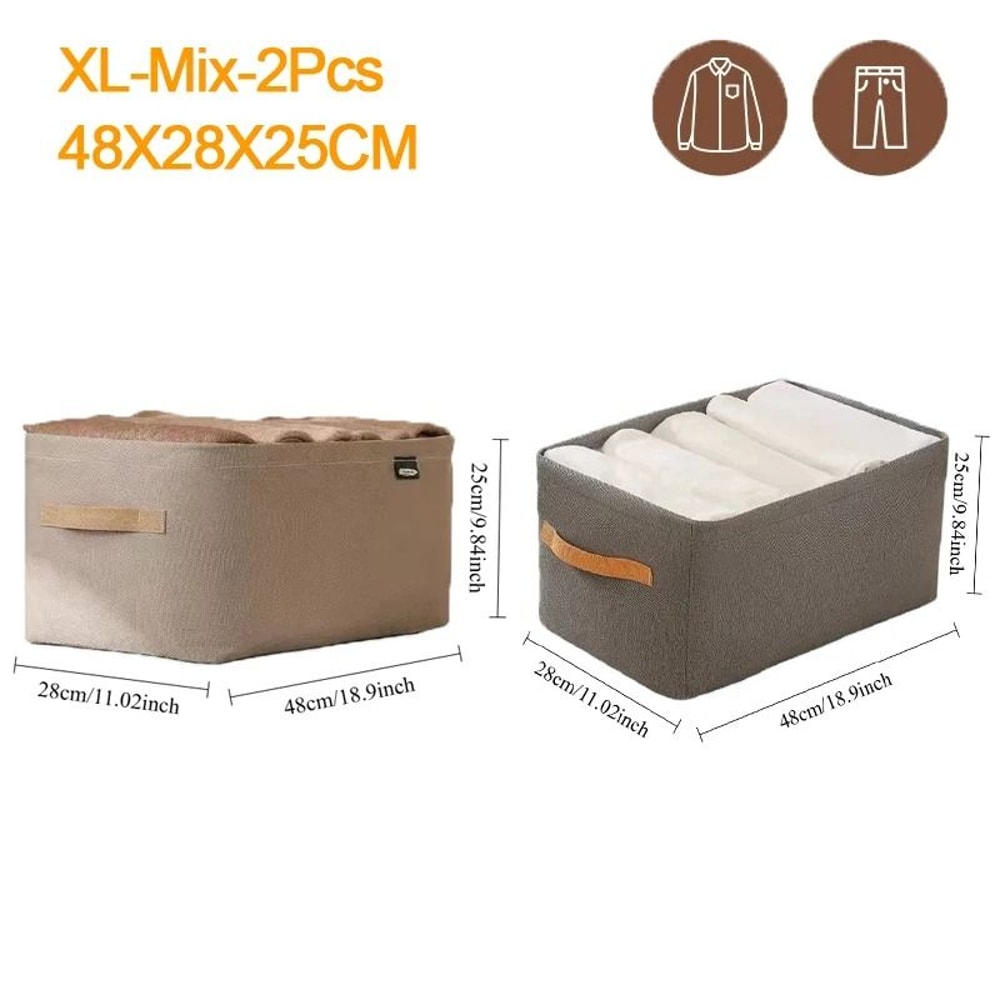 Clothes Storage Bag Foldable Storage Organizer Portable Wardrobe Organizer Box 14