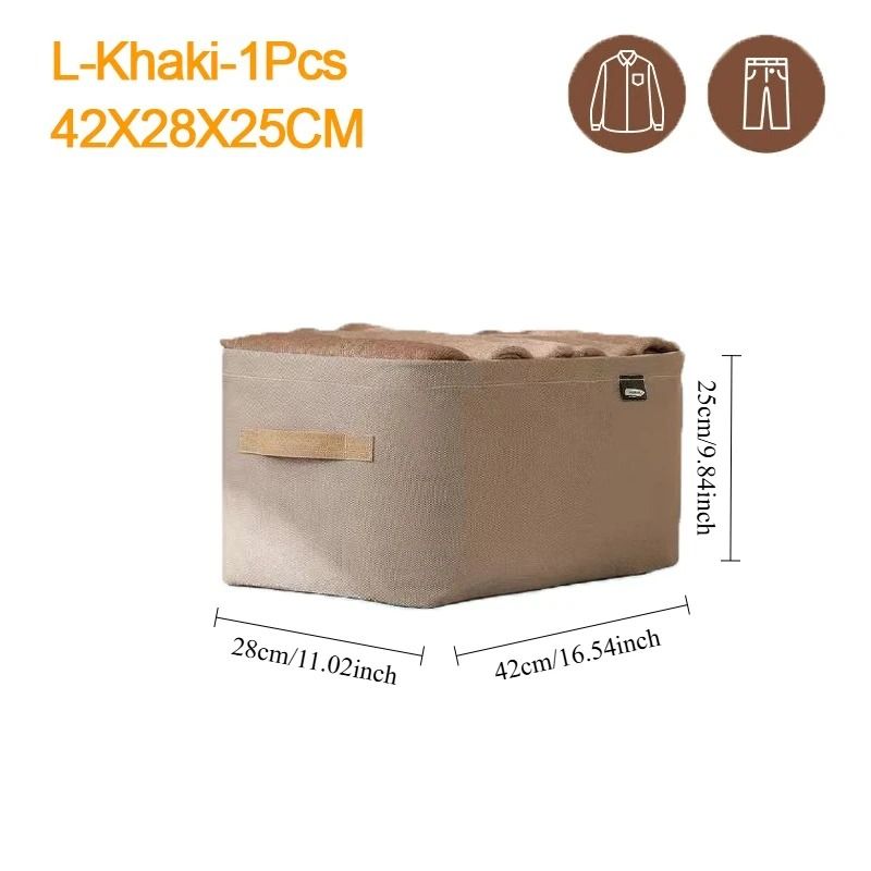 Clothes Storage Bag Foldable Storage Organizer Portable Wardrobe Organizer Box 2