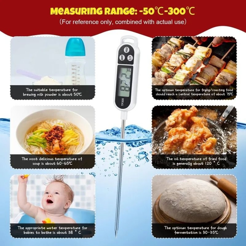 Digital Meat Thermometer Food Thermometer Probe Instant Read BBQ Cooking Tool 4