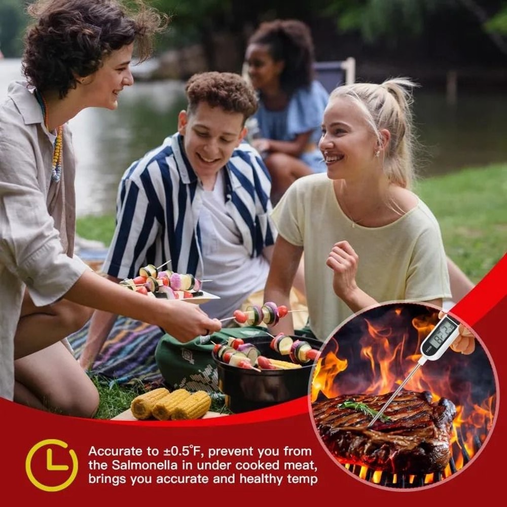 Digital Meat Thermometer Food Thermometer Probe Instant Read BBQ Cooking Tool 5