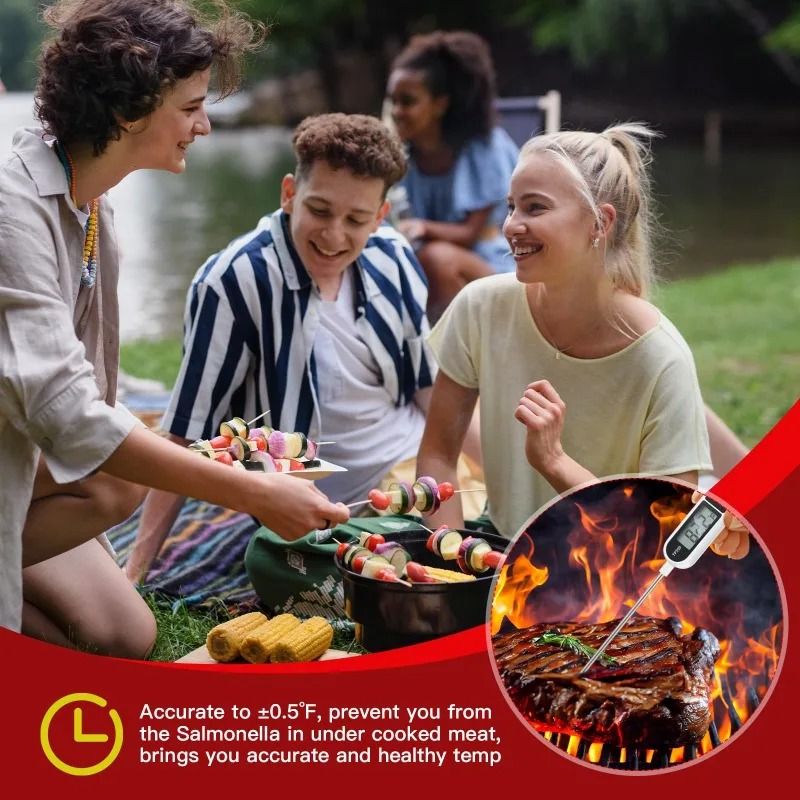 Digital Meat Thermometer Food Thermometer Probe Instant Read BBQ Cooking Tool 5