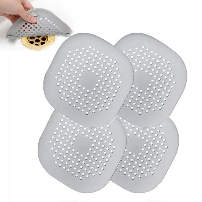 Shower Drain Hair Catcher Sink Strainer Filter Bathtub Drain Stopper Set Of 4 5