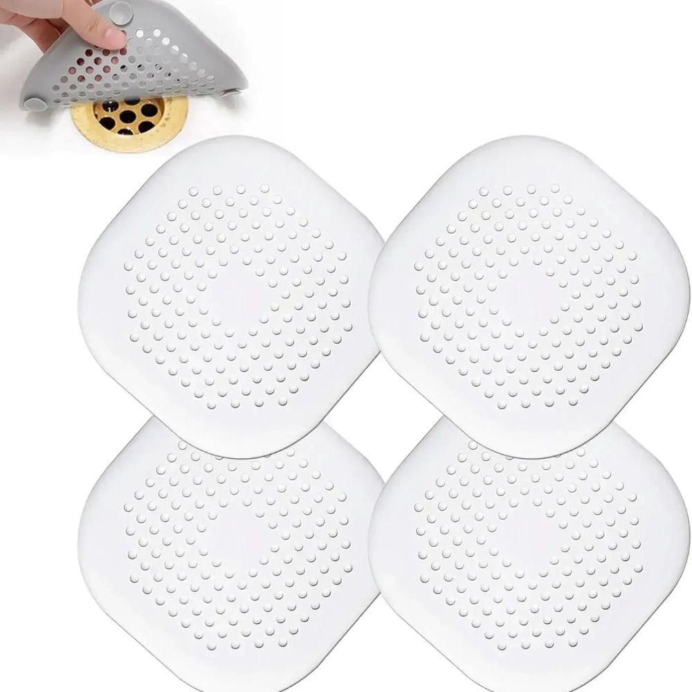 Shower Drain Hair Catcher Sink Strainer Filter Bathtub Drain Stopper Set Of 4 4