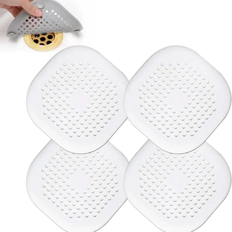 Shower Drain Hair Catcher Sink Strainer Filter Bathtub Drain Stopper Set Of 4 4