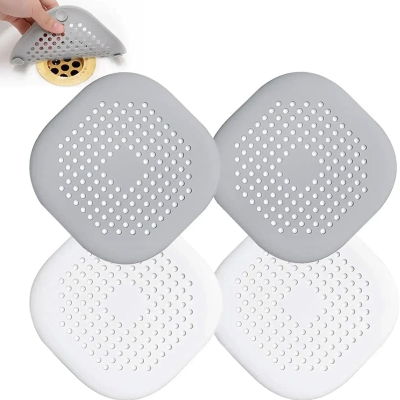 Shower Drain Hair Catcher Sink Strainer Filter Bathtub Drain Stopper Set Of 4 6