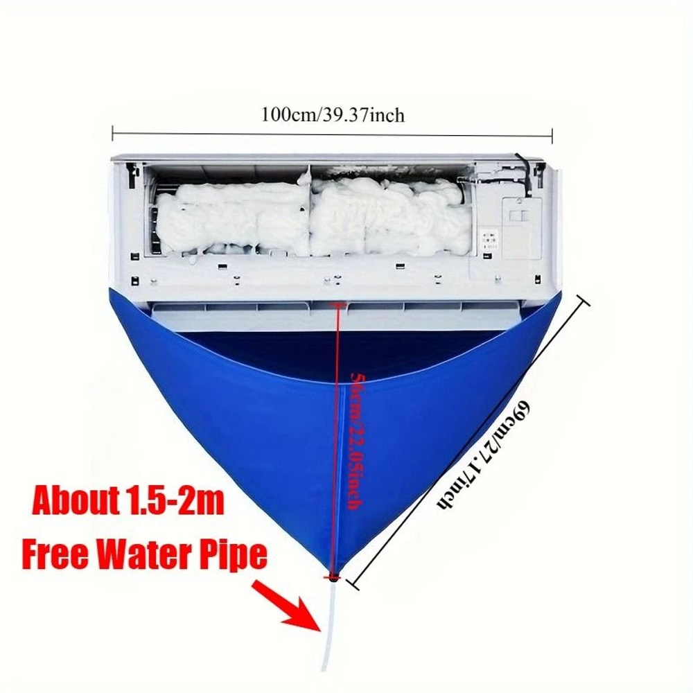 Air Conditioner Cleaning Bag AC Cleaning Cover With Drain Pipe Split AC Wash Cover 1