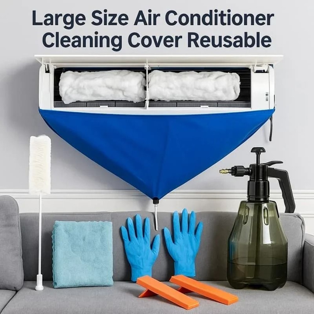 Air Conditioner Cleaning Bag AC Cleaning Cover With Drain Pipe Split AC Wash Cover 7