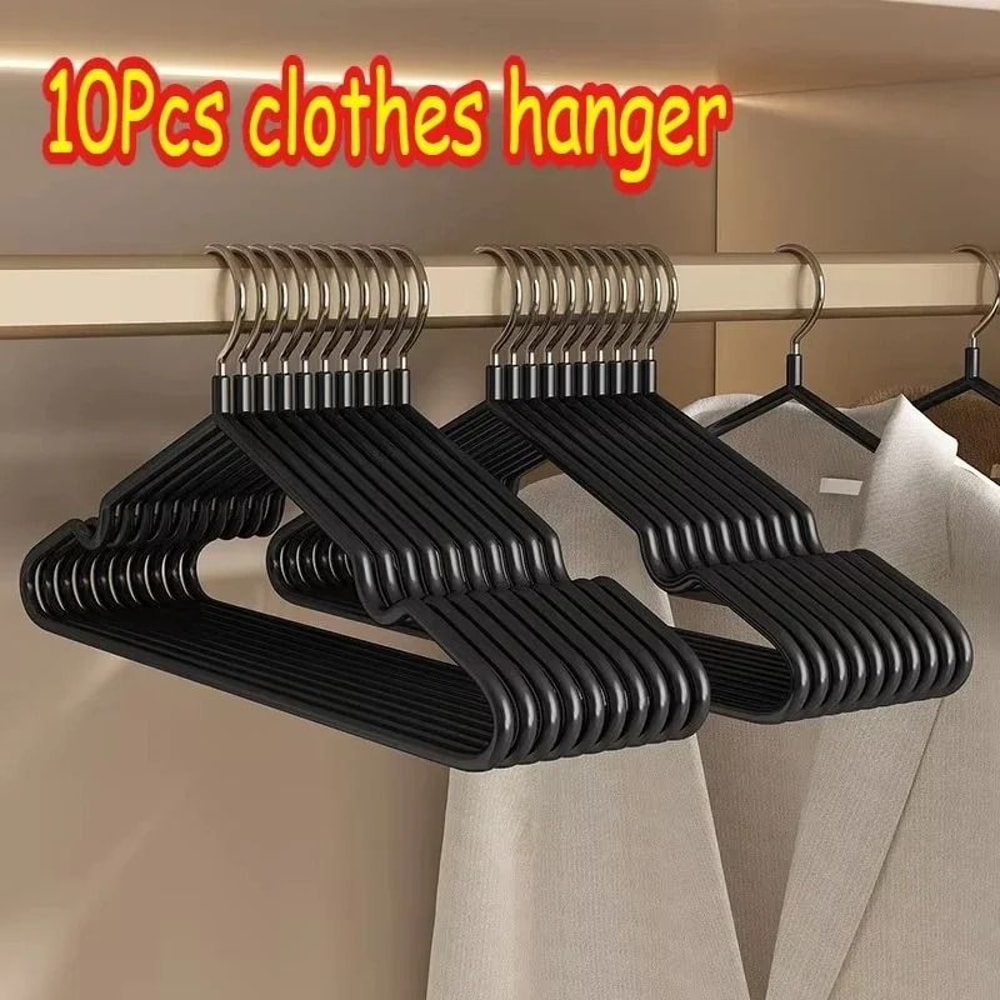 Metal No Slip Clothes Hangers Space Saving Durable Coat Hangers Set Of 10 2