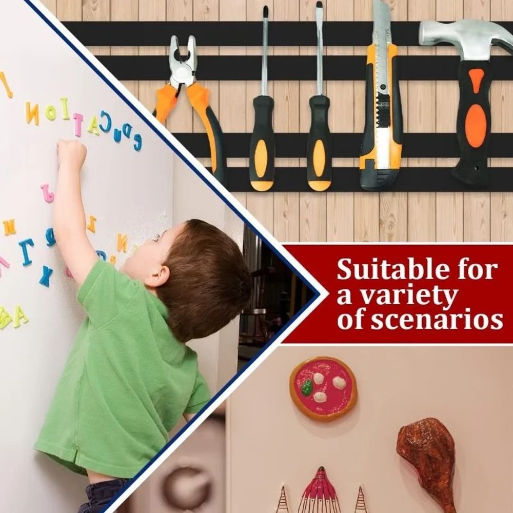 Self Adhesive Magnetic Tape Strip Cuttable Magnetic Strip For Fridge Wall DIY Use 2