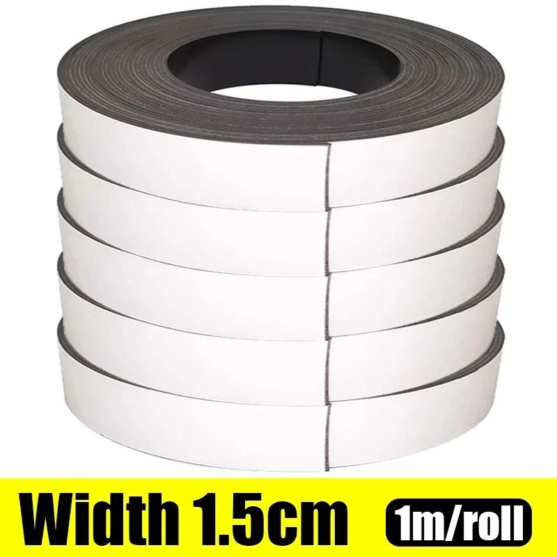 Self Adhesive Magnetic Tape Strip Cuttable Magnetic Strip For Fridge Wall DIY Use 1