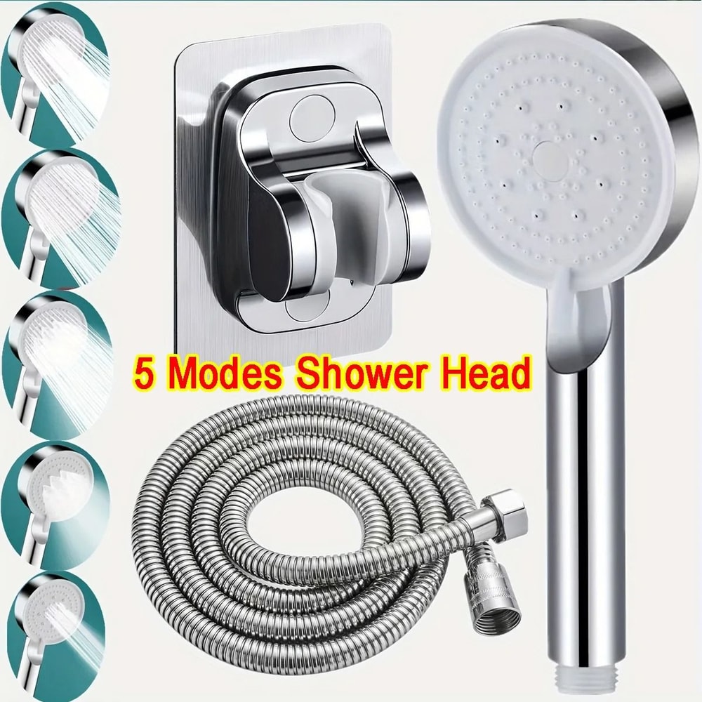 Pressure Boost Shower Head 5 Mode Shower Head Adjustable Massage Shower Nozzle 11
