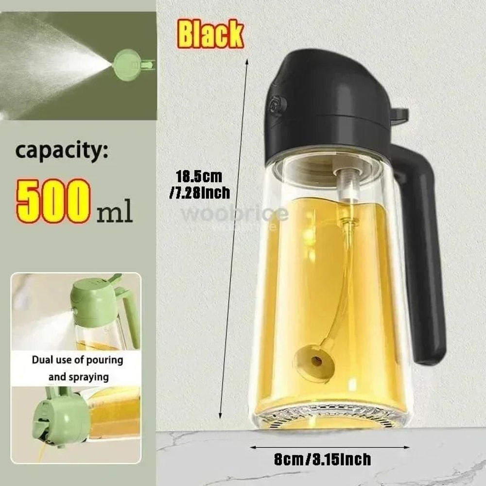 Glass Oil Spray Bottle 500ml Oil Sprayer For Cooking Olive Oil Sprayer For BBQ 3