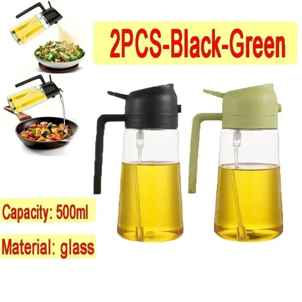 Glass Oil Spray Bottle 500ml Oil Sprayer For Cooking Olive Oil Sprayer For BBQ 10