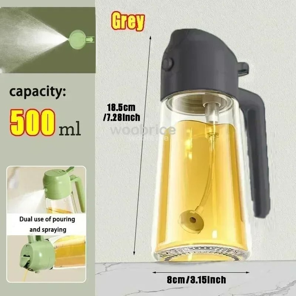 Glass Oil Spray Bottle 500ml Oil Sprayer For Cooking Olive Oil Sprayer For BBQ 2