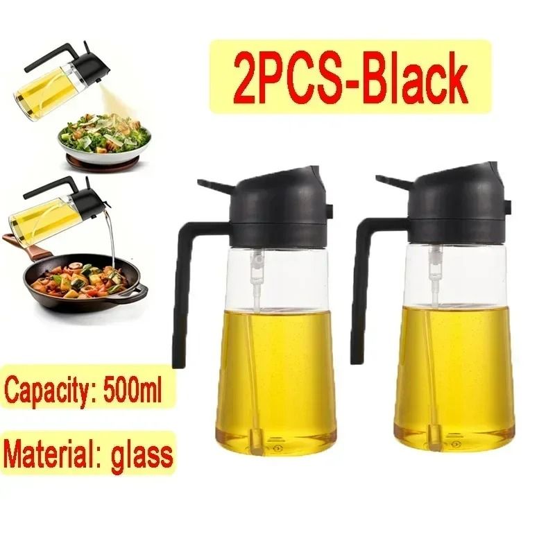 Glass Oil Spray Bottle 500ml Oil Sprayer For Cooking Olive Oil Sprayer For BBQ 8