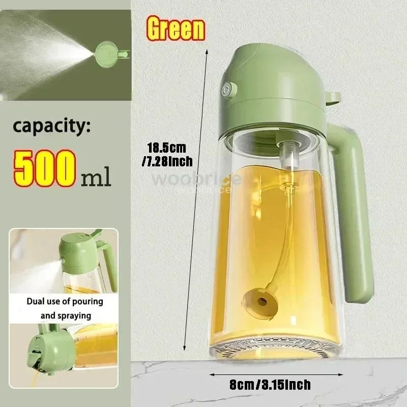 Glass Oil Spray Bottle 500ml Oil Sprayer For Cooking Olive Oil Sprayer For BBQ 0