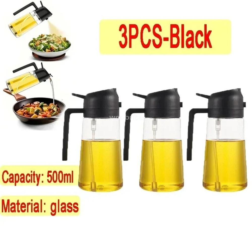 Glass Oil Spray Bottle 500ml Oil Sprayer For Cooking Olive Oil Sprayer For BBQ 18