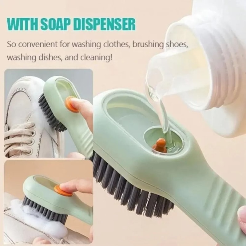 Shoe Cleaning Brush Soap Dispensing Brush Long Handle Scrub Brush For Clothes And Shoes 19