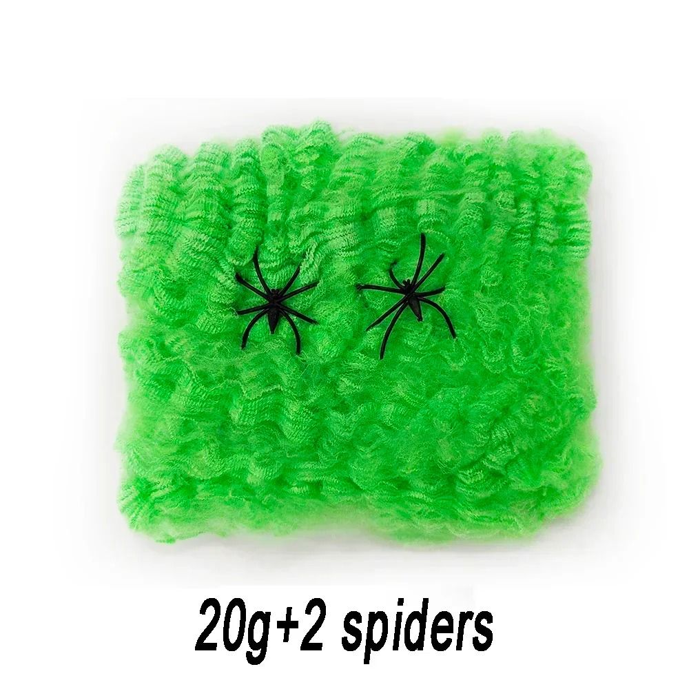 Halloween Spider Web Decoration Fake Spider Web Cotton Thread Haunted House Decor 4