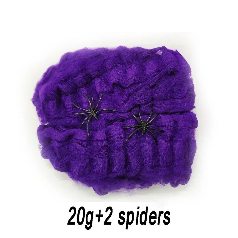Halloween Spider Web Decoration Fake Spider Web Cotton Thread Haunted House Decor 1