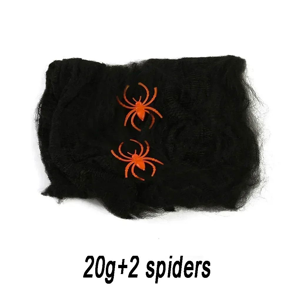 Halloween Spider Web Decoration Fake Spider Web Cotton Thread Haunted House Decor 2