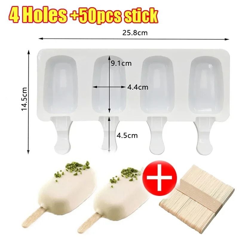 Silicone Popsicle Mold Ice Cream Mold Tray DIY Dessert Popsicle Moulds For Homemade Treats 5