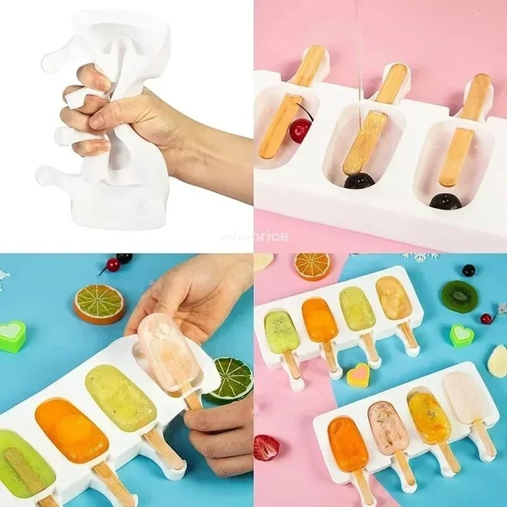 Silicone Popsicle Mold Ice Cream Mold Tray DIY Dessert Popsicle Moulds For Homemade Treats 0