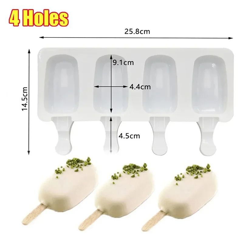 Silicone Popsicle Mold Ice Cream Mold Tray DIY Dessert Popsicle Moulds For Homemade Treats 2