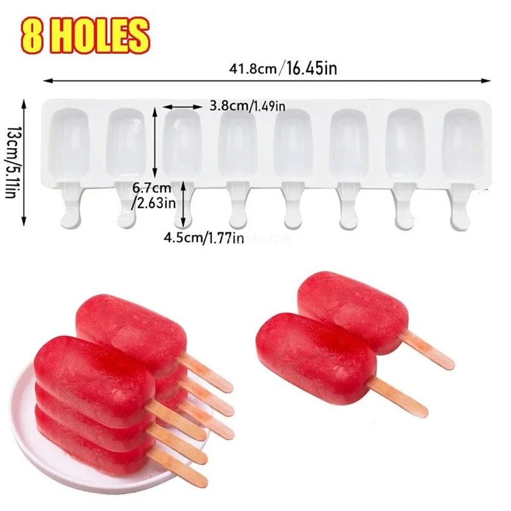 Silicone Popsicle Mold Ice Cream Mold Tray DIY Dessert Popsicle Moulds For Homemade Treats 3