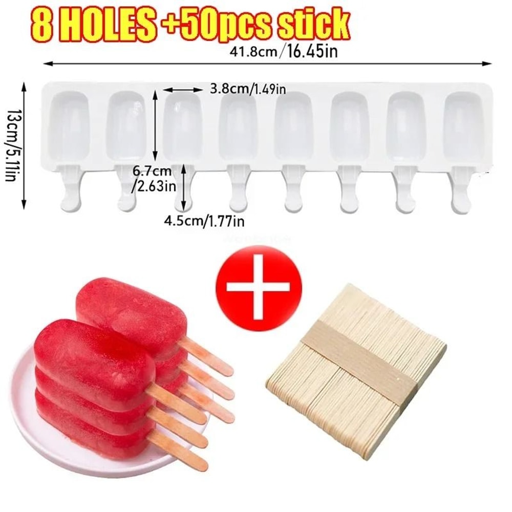 Silicone Popsicle Mold Ice Cream Mold Tray DIY Dessert Popsicle Moulds For Homemade Treats 4