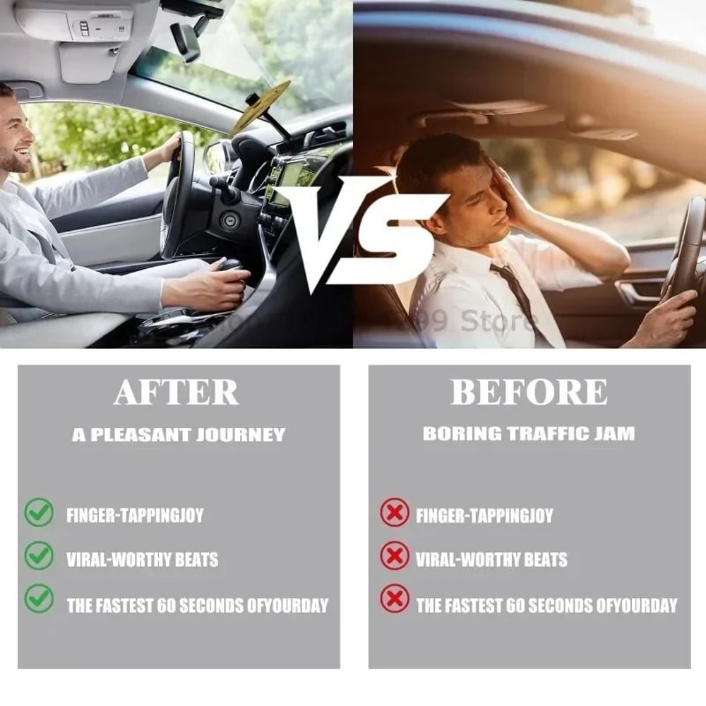 Car Vent Mini Drum Car Air Vent Cymbal Fun Car Interior Musical Toy Accessory 10