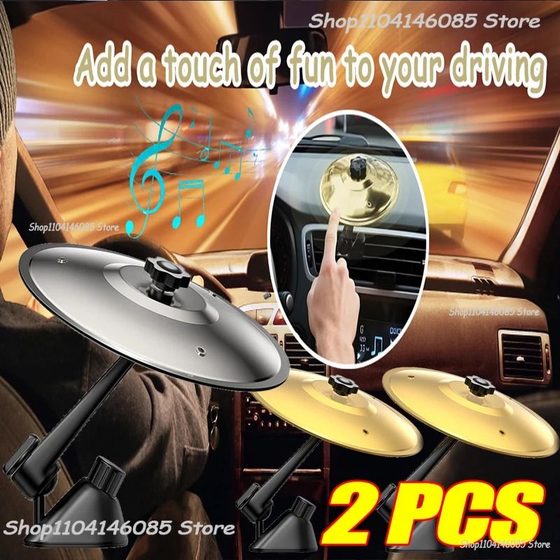 Car Vent Drum Decoration Mini Drum Cymbal Toy Car Air Vent Accessory For Interior Decor 0