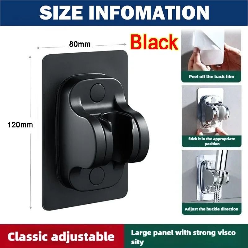 Suction Cup Shower Head Holder 360 Adjustable No Drill Shower Wall Mount Bracket 1