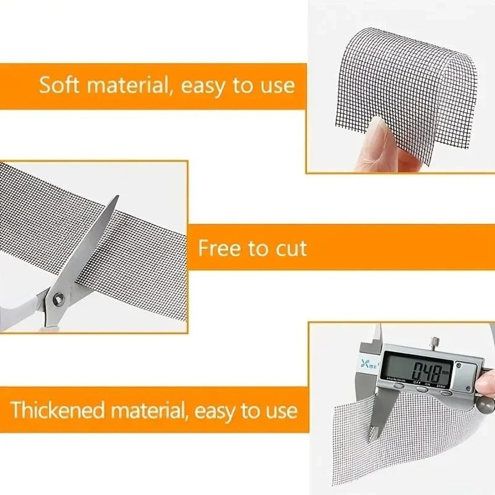 Window Screen Repair Tape Self Adhesive Mesh Tape Mosquito Net Patch 9