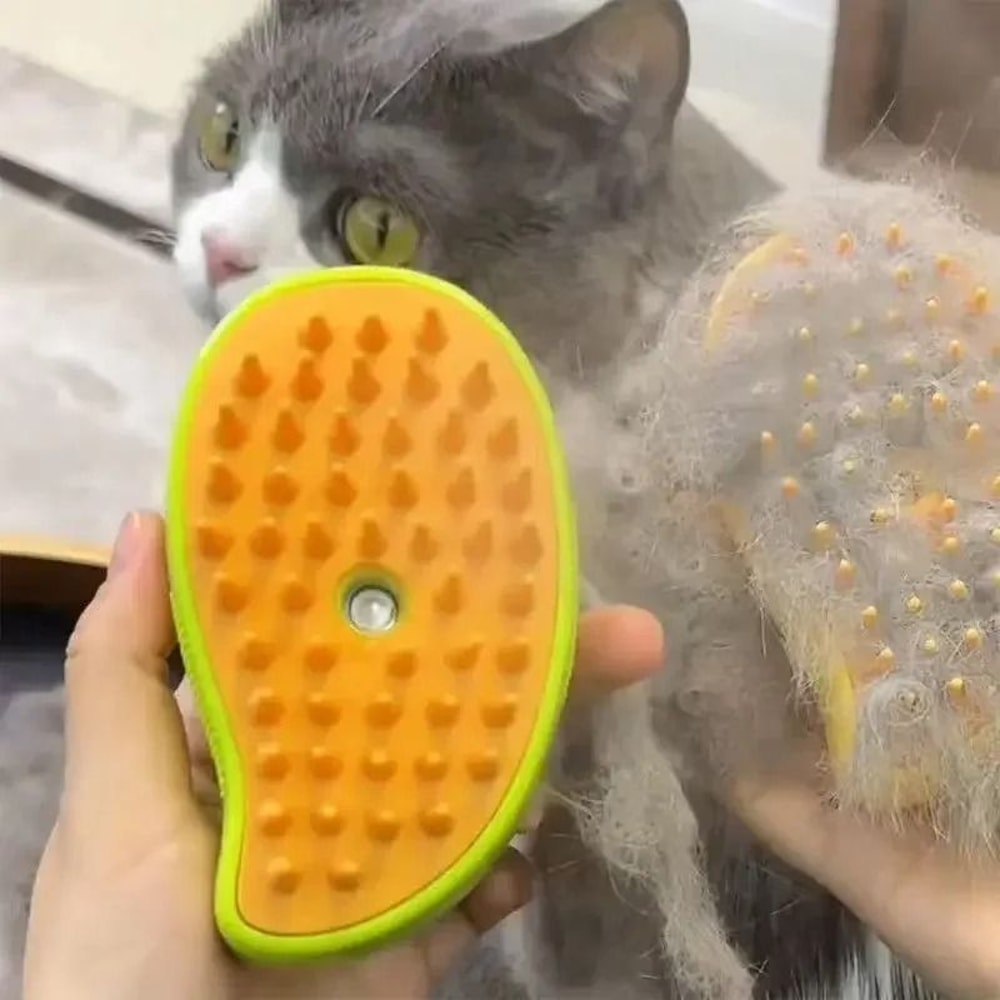 Steam Pet Brush Cat Grooming Brush Electric Spray Brush Dog Shedding Massage Comb 6